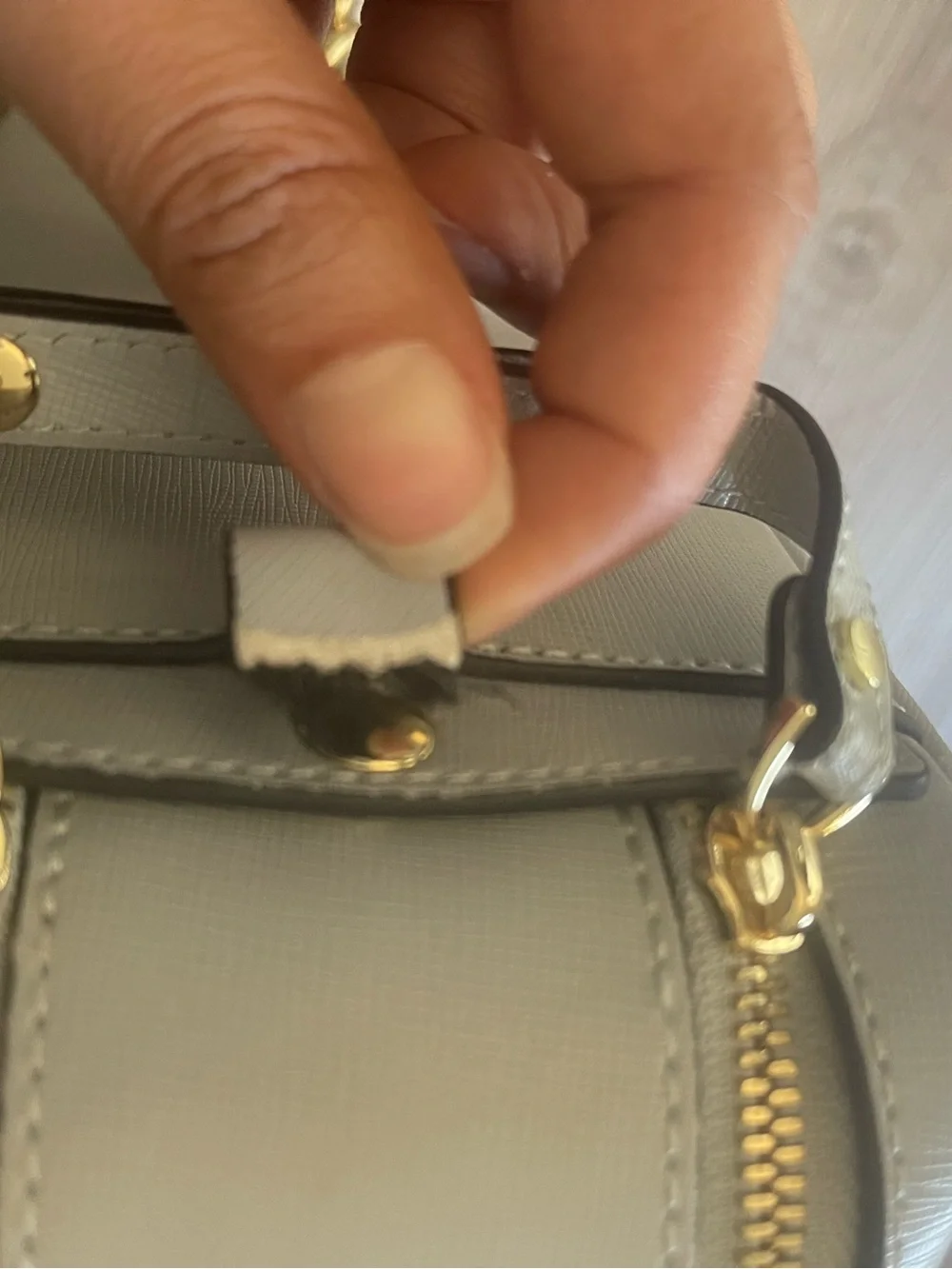 La mansio air ciel backpack saffiano leather luxurious light blue bag
